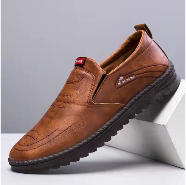 Mens Shoes Durable Casual Shoes Soft Sole  Soft Leather Shoes  Breathable Shoes  Soybean  Eco-Friend