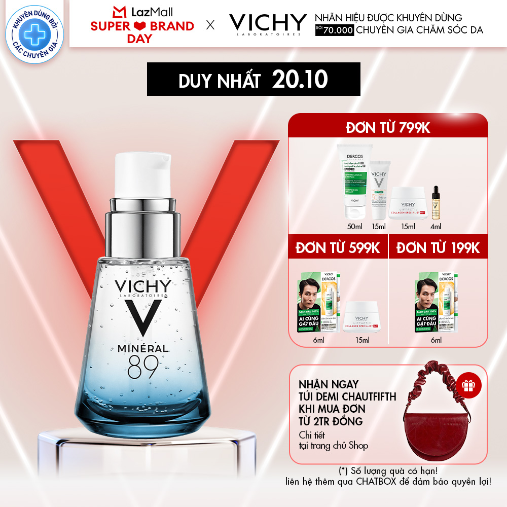 Dưỡng chất (Serum) khoáng phục hồi chuyên sâu Vichy Mineral 89