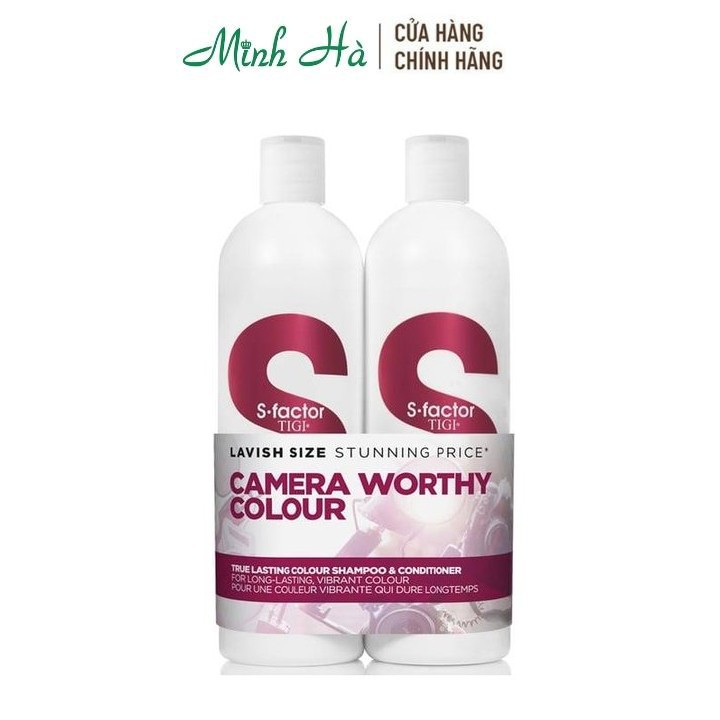 Bộ Dầu Gội Xả Tigi Trắng Camera Worthy Colour 750Ml