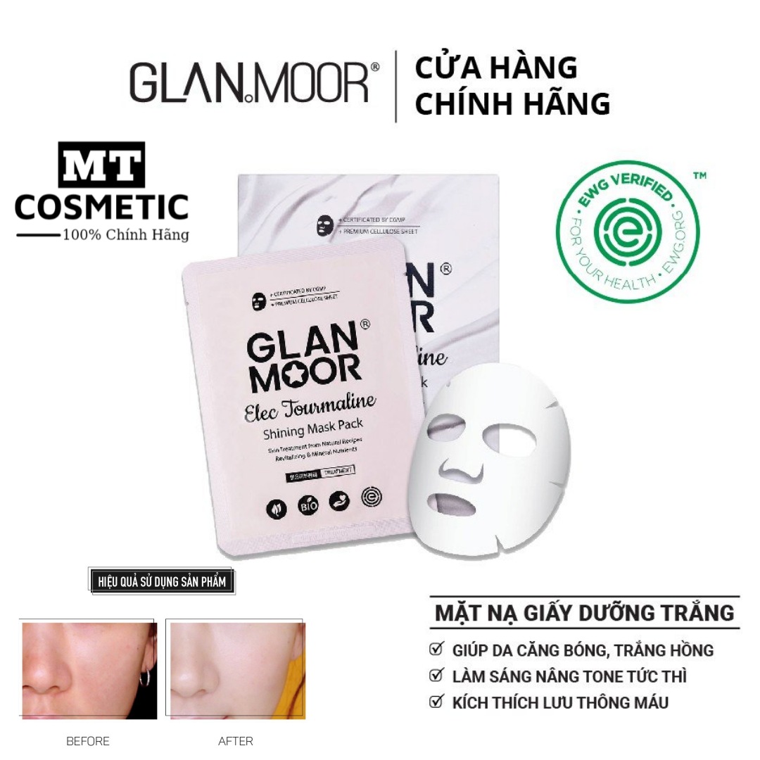 Mặt Nạ Cấp Ẩm Glan Moor Shining Mask Pack 25g 5 Miếng - Mặt Nạ GlanMoor - Trắng Da - Mờ Thâm Mụn - Cấp Ẩm - Hàn Quốc