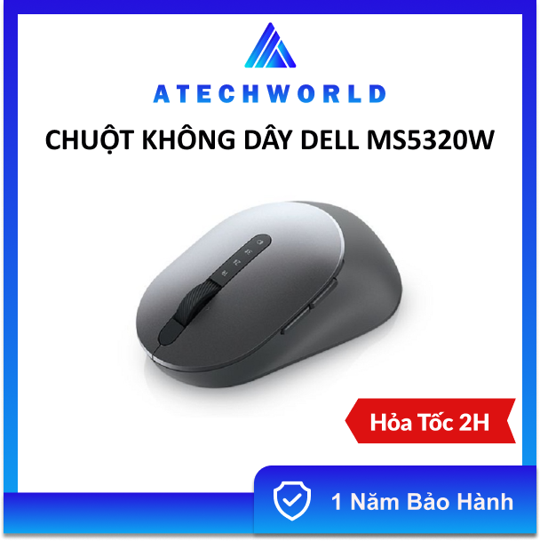 Chuột Không Dây Dell MS5320W - Hàng Chính Hãng - BH 1 Năm - Có Xuất VAT