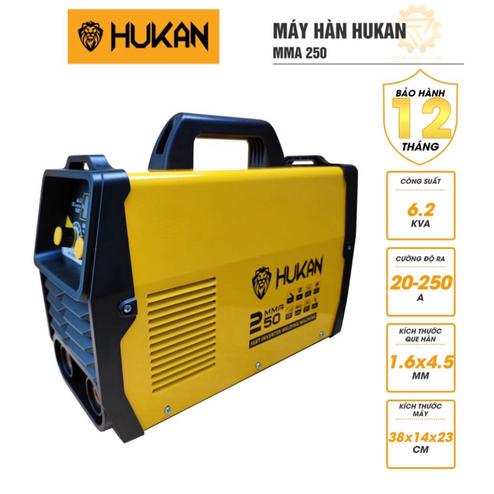 [TOP][CHÍNH HÃNG]Máy hàn điện tử Hukan MMA 250 INVERTER IGBT bảo hành 12 tháng