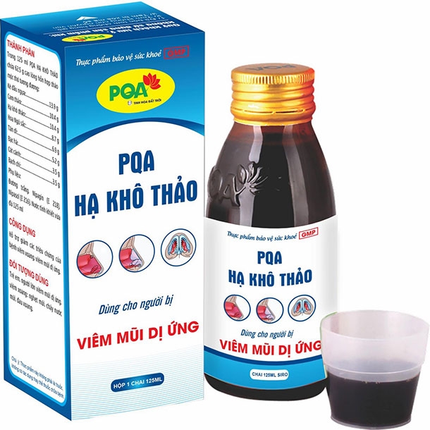 Pqa Hạ Khô Thảo Hộp 125Ml Chuyên Dùng Cho Trẻ Em Người Lớn Bị Viêm Mũi Mãn Tính Nghẹt Mũi Chảy Nước Mũi Viêm Xoang Mũi Xoang Trán Giúp Thông Mũi Thông Thoáng Đường Thở Và Giảm Viêm Mũi Dị Ứng Viêm Xoang