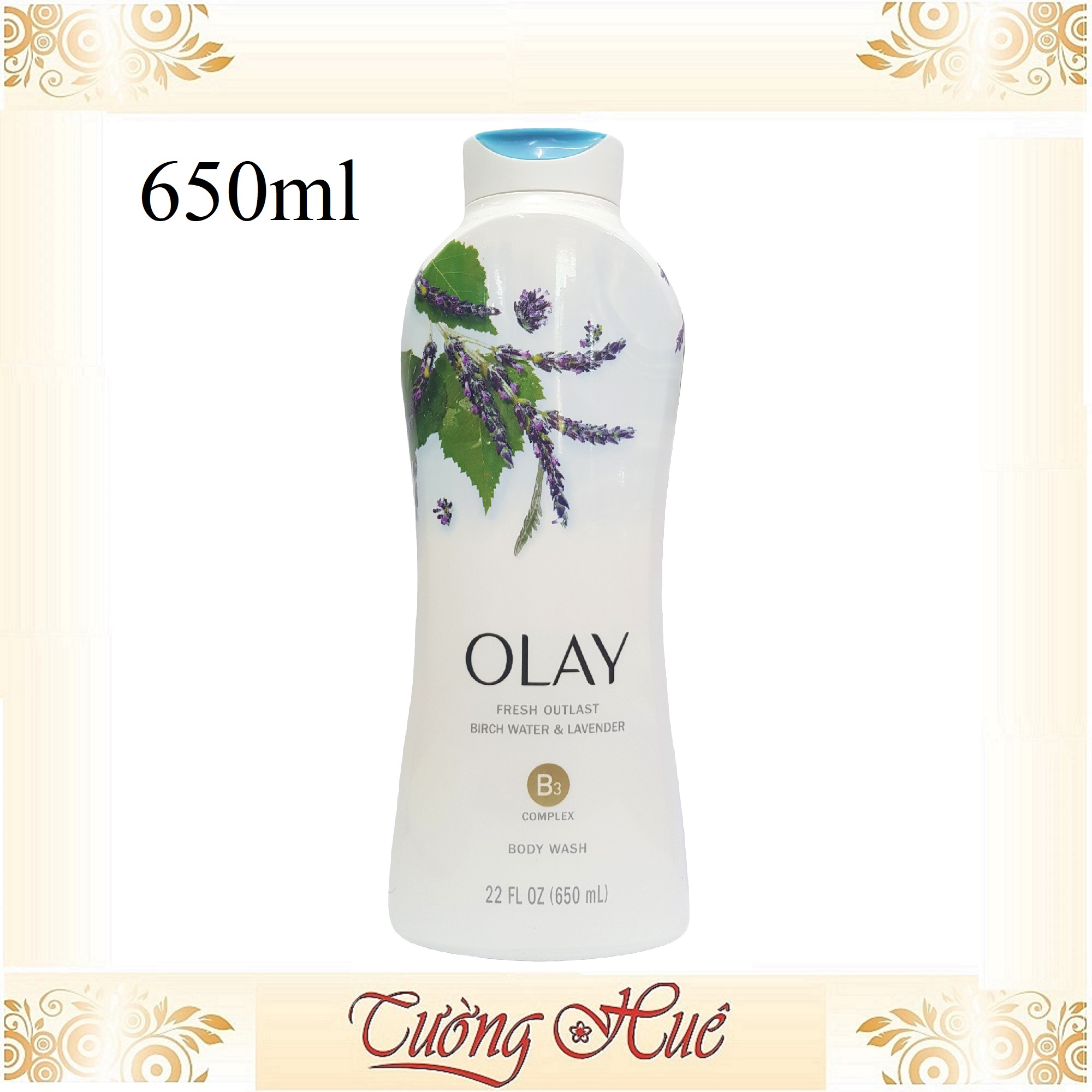 Sữa Tắm Dưỡng Ẩm Olay Fresh Outlast Birch Water & Lavender Body Wash - 650Ml