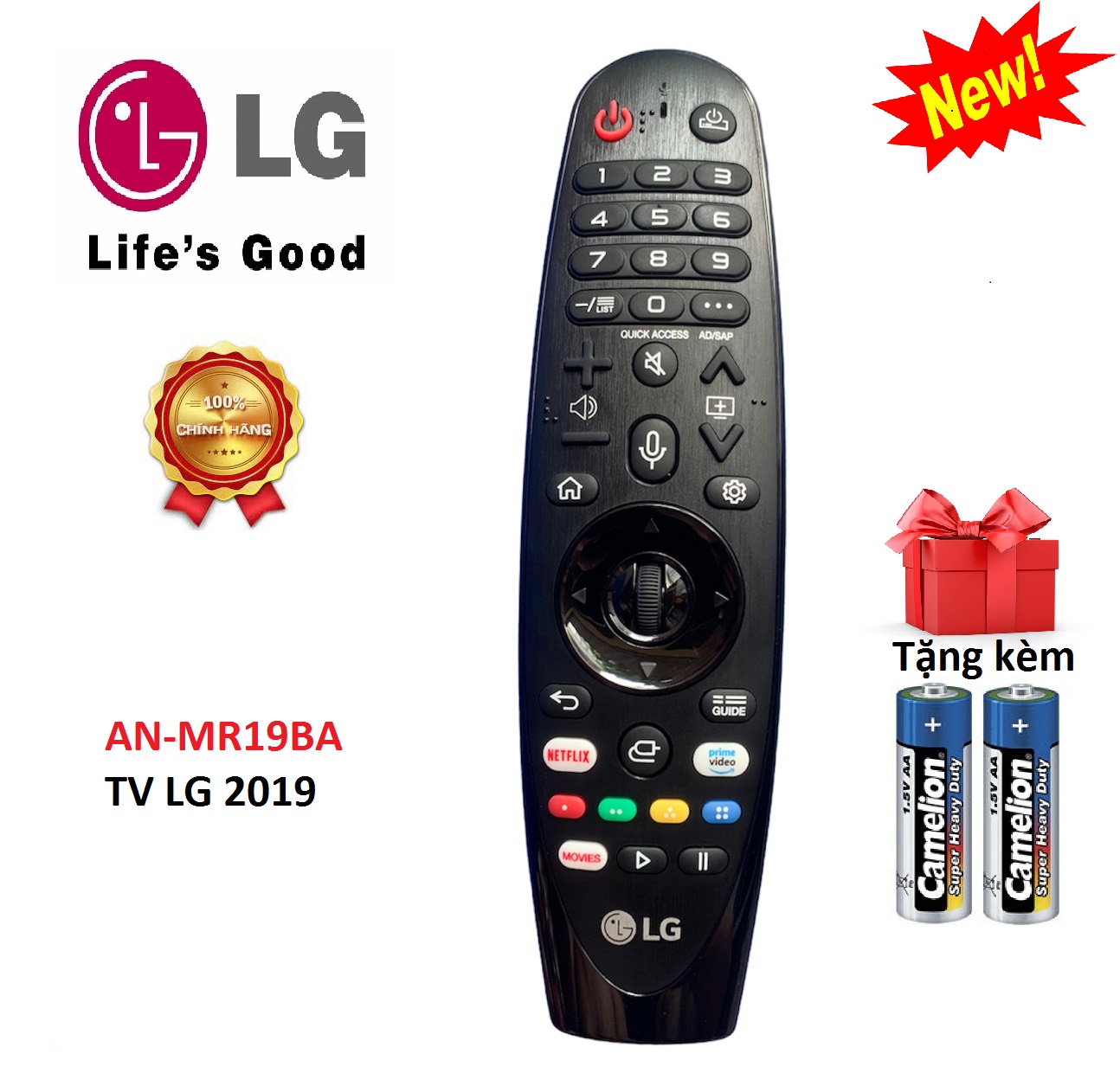 Điều khiển tivi LG giọng nói AN-MR19BA Remote tv lg thông minh MR19 có chuột bay hàng móc bấm từ xa 