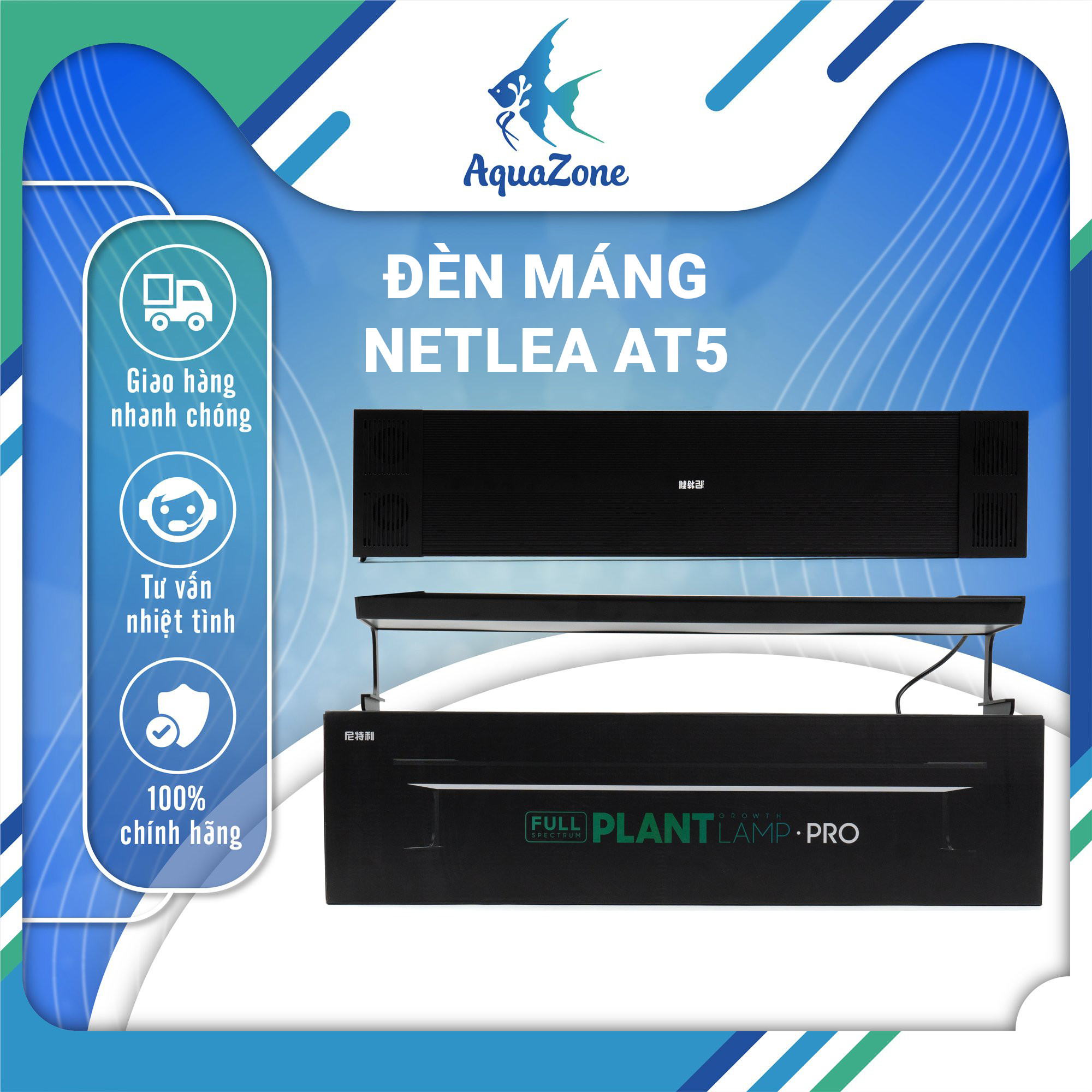 Đèn Led Máng hoặc Treo Netlea AT5 C45 C60 D4 D60 Công Nghệ Mới Cho Bể Thủy Sinh