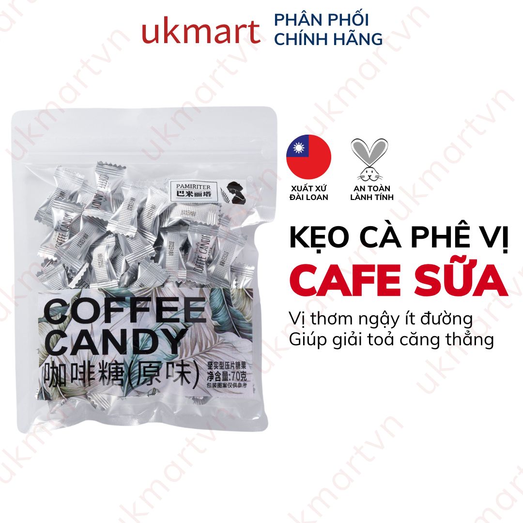 Kẹo Coffee Candy Pamiriter  Đài Loan - Ăn Vặt Yêu Thích - Kẹo Cà Phê Đài Loan - Kẹo Ngậm Tỉnh Ngủ