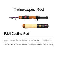 PURELURE 1.50m XUL Telescopic Rod 5ft Travel Rod Trout Rod Solid Tip Carbon Fishing Rod