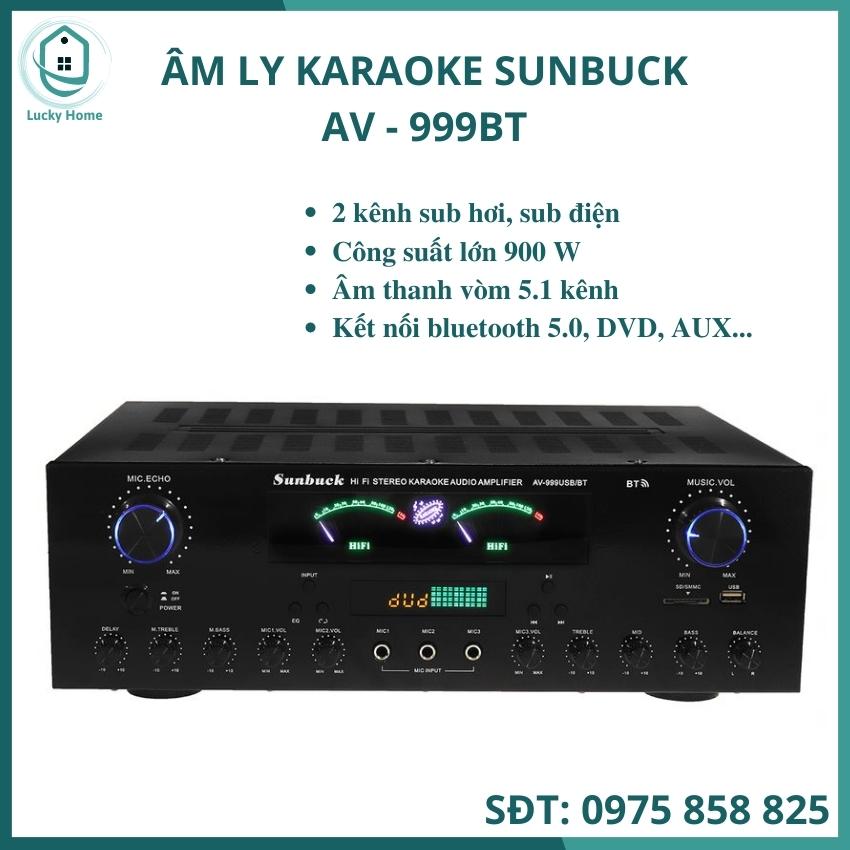 Amply karaoke bluetooth công suất lớn Sunbuck AV-999BT Công suất 900w Sunbuck-KA 890 ông suất1000w Bảo hành 12 tháng Âm ly karaoke bluetooth.Amly gia đình âm âm ly karaoke amly hát karaoke amply karaoke gia đình
