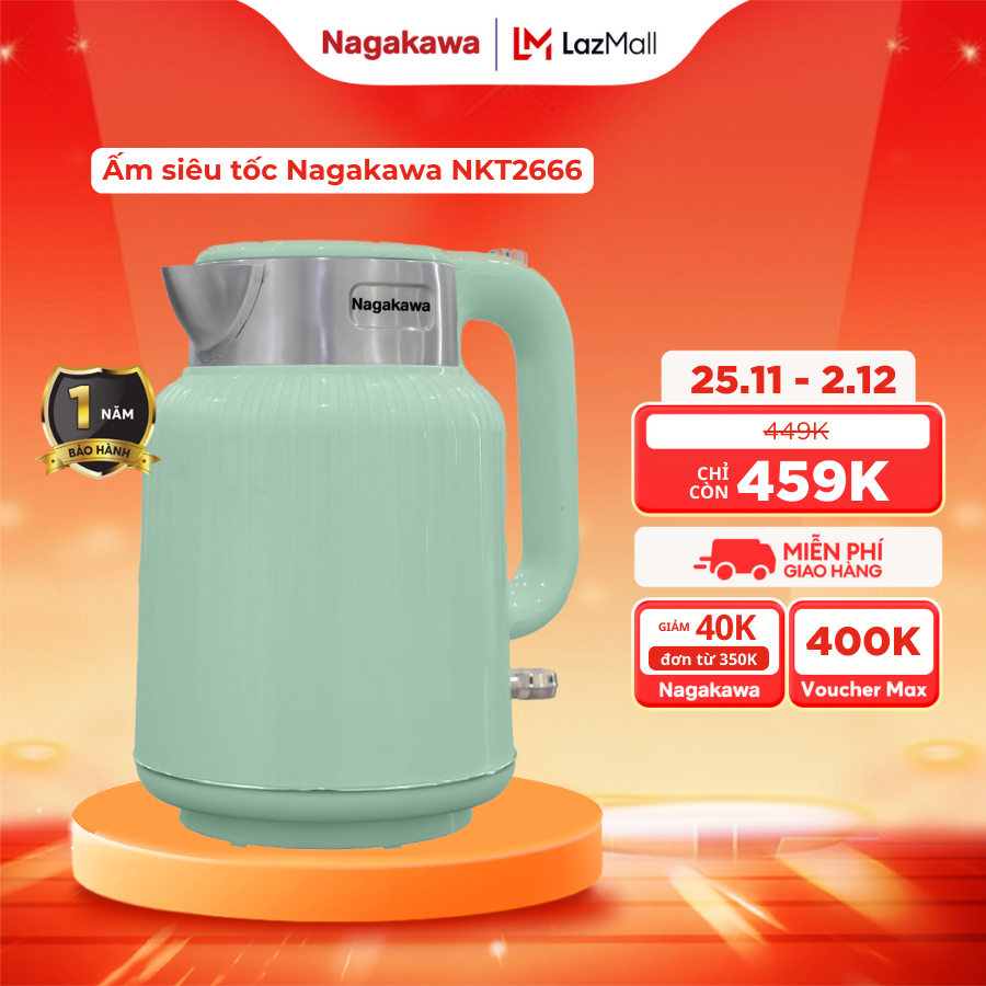 Ấm siêu tốc Nagakawa NKT2666
