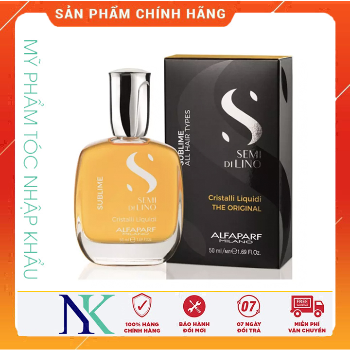 [Hcm]Tinh Dầu Kim Cương Trong Suốt Bóng Mượt Tóc Alfaparf Milano 50Ml