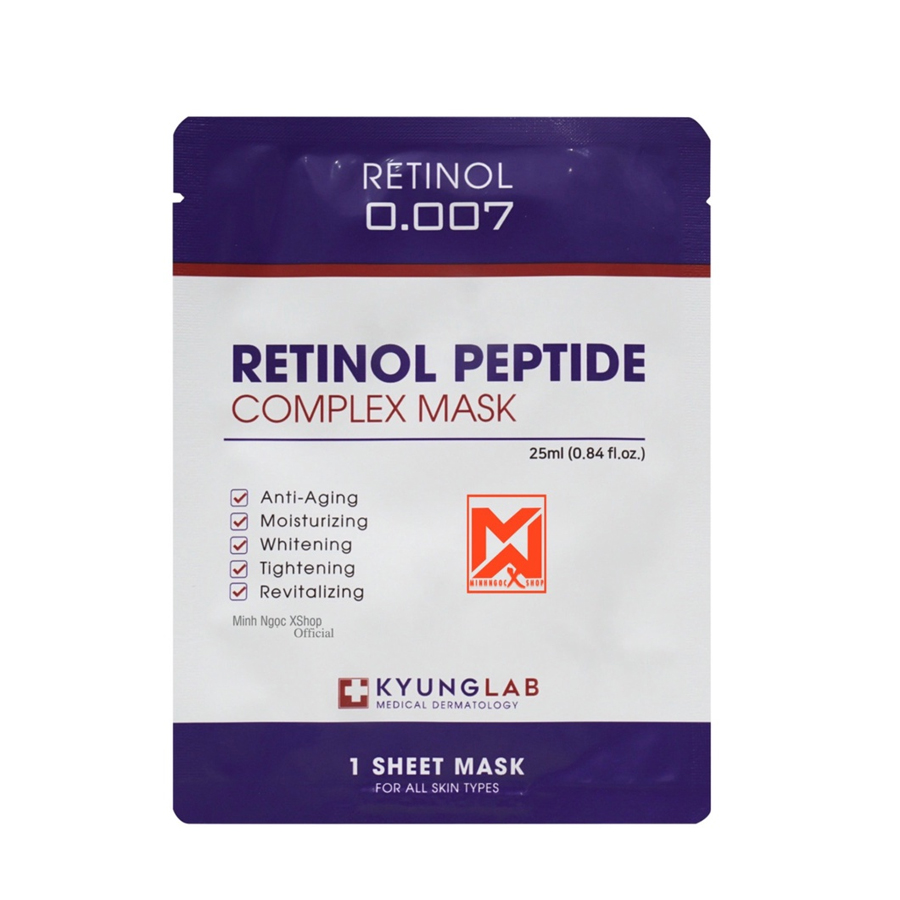 Mặt Nạ Retinol Peptide Complex Kyung Lab mask retinol Kyung Lab giúp phục hồi dưỡng sáng se khít lỗ chân lông mềm mịn