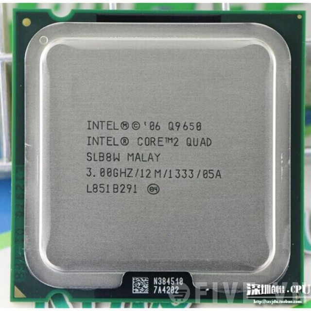 CPU QuadCore Q9650 Q9550 Q6600 cho main 775(Chỉ CPU-Q9500)