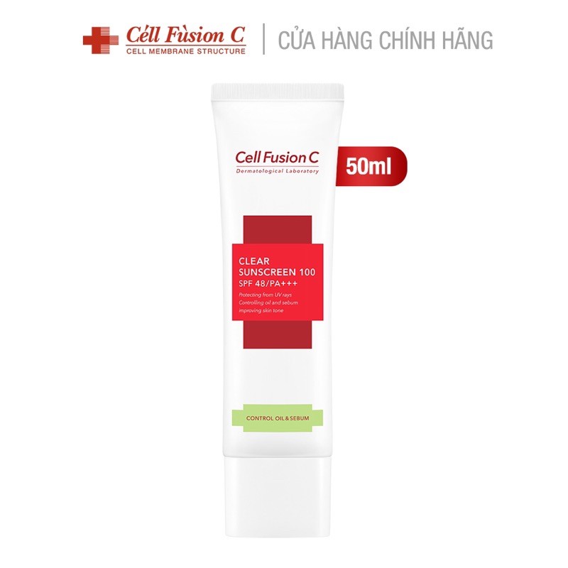 Kem Chống Nắng Dành Cho Da Dầu Cell Fusion C Clear Sunscreen 100 Spf 48/Pa+++ 10Ml/50Ml