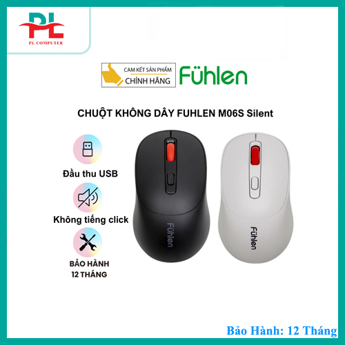 Chuột máy tính không dây Fuhlen M06s Wireless silent không ồn ào - Chính Hãng ( bảo hành 12 Tháng )