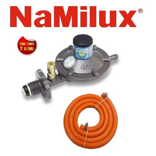 Bộ Van điều áp Namilux ngắt gaz tự động dây dẫn gas 3 lớp lõi kẽm chống chuột cắn.