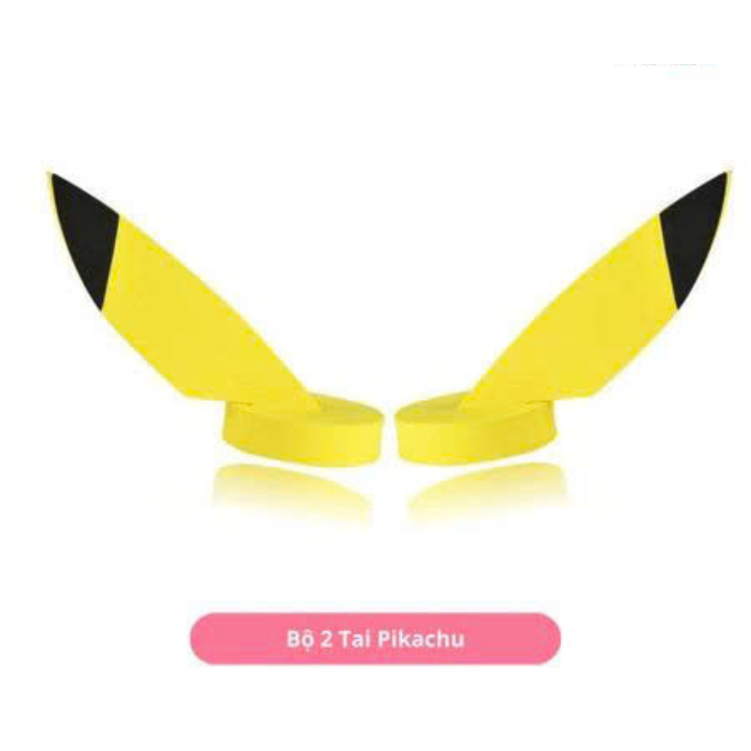 Phụ kiện tai mèo tai thỏ pikachu trang trí xe ô tô gắn nóc xe hơi ngộ nghĩnh đáng yêu