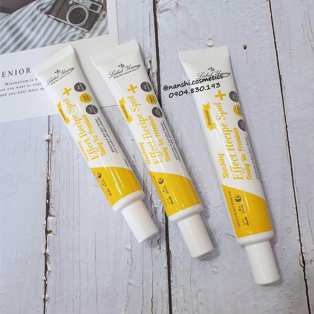 Kem chấm làm trắng vùng da thâm vùng da nám do mụn để lại Label Young hỗ trợ giải quyết vẫn đề nám tàn nhan nếp nhăn làm trắng vùng da có khuyết điểm nhờ thành phần Niacin