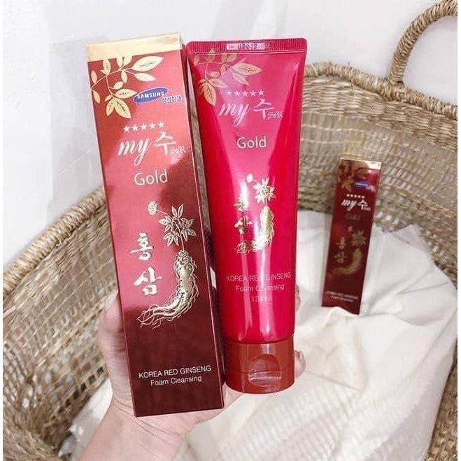 [HCM]1 TUYP SỮA RỬA MẶT HỒNG SÂM ĐỎ MY GOLD GIÚP SE KHÍT LỖ CHÂN LÔNG TRẮNG SÁNG- HÀN QUỐC