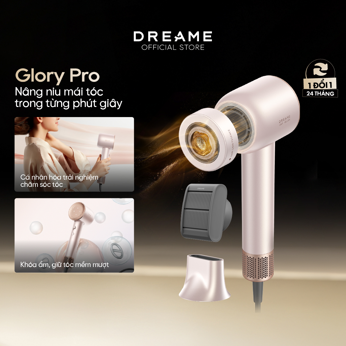 Máy sấy tóc Dreame Hair Glory / Glory Pro - Hàng chính hãng - Bảo hành 24 tháng