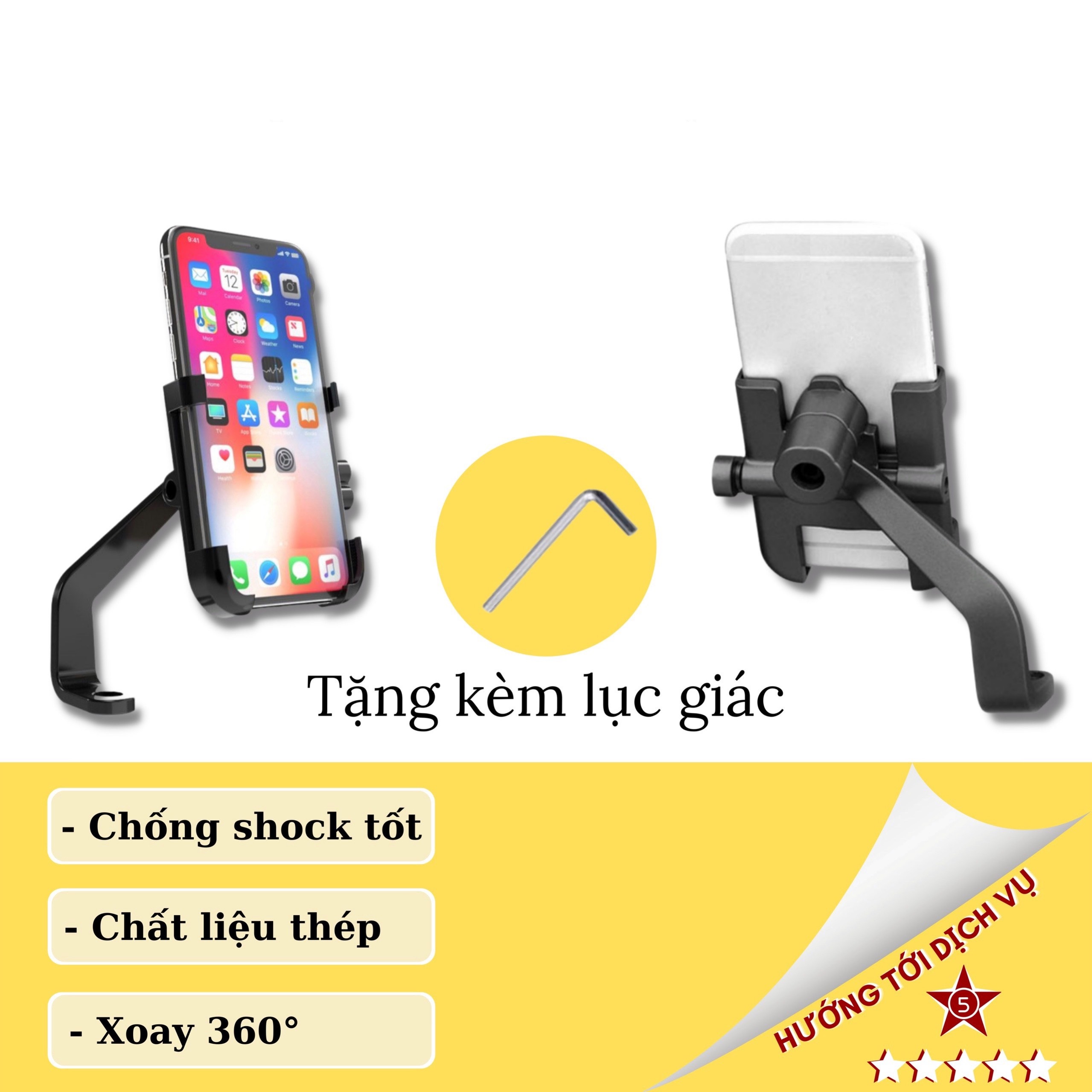 Giá Đỡ Điện Thoại Xe Máy - Kẹp Điện Thoại Gắn Xe Máy HT507 có ô dù che mưa che nắng