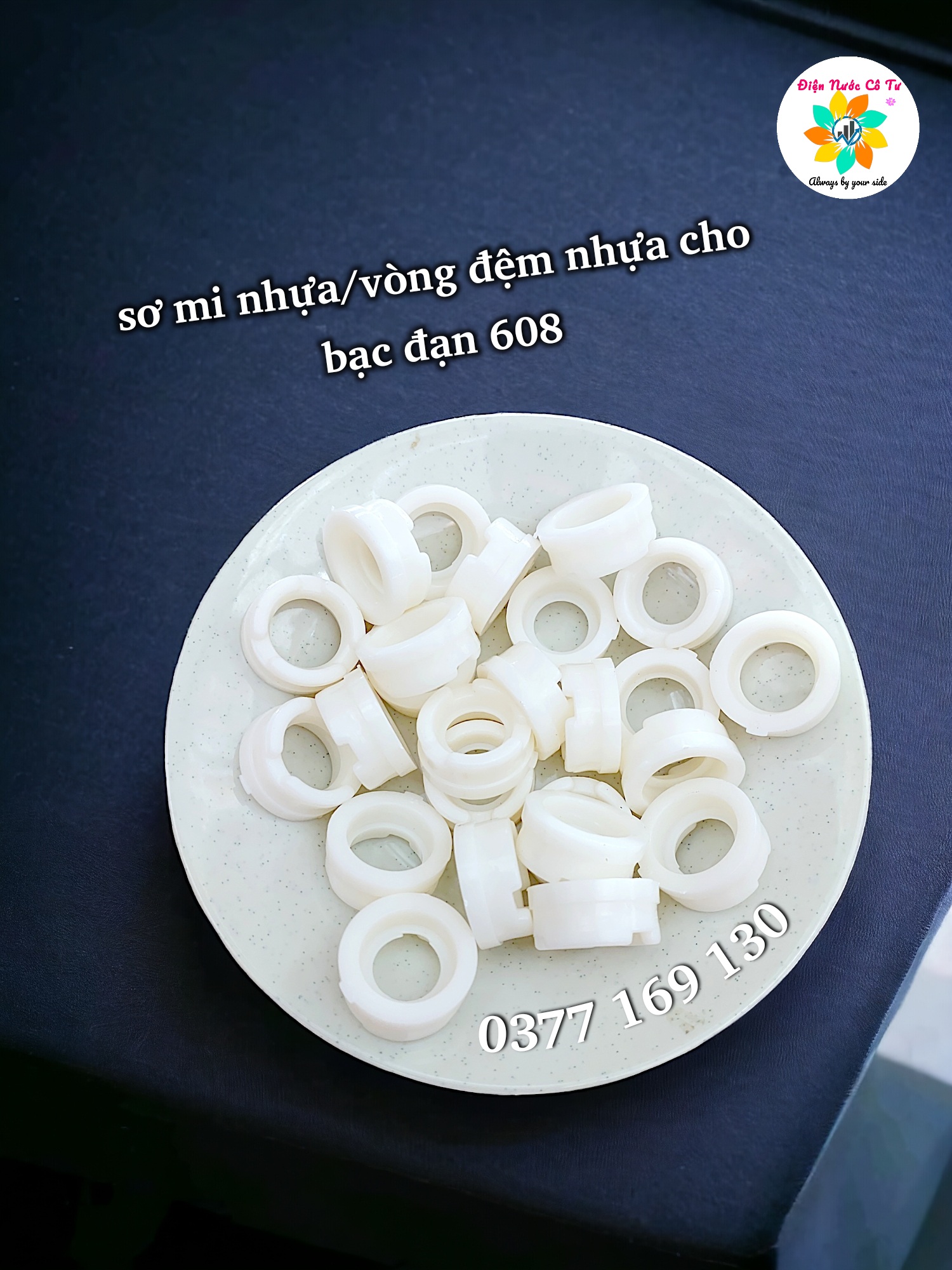Combo 10 sơ mi nhựa chêm bạc đạn 608 - bạc đạn 608 cho quạt