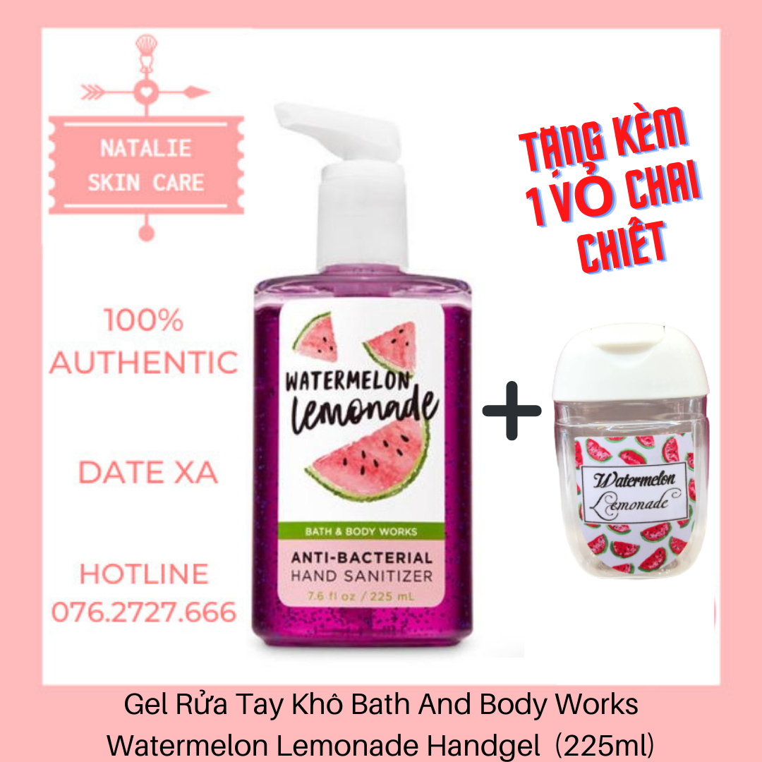 [Hcm][Tặng Kèm 1 Vỏ Chai Chiết] Gel Rửa Tay Bath And Body Works Watermelon Lemonade Handgel (225Ml)