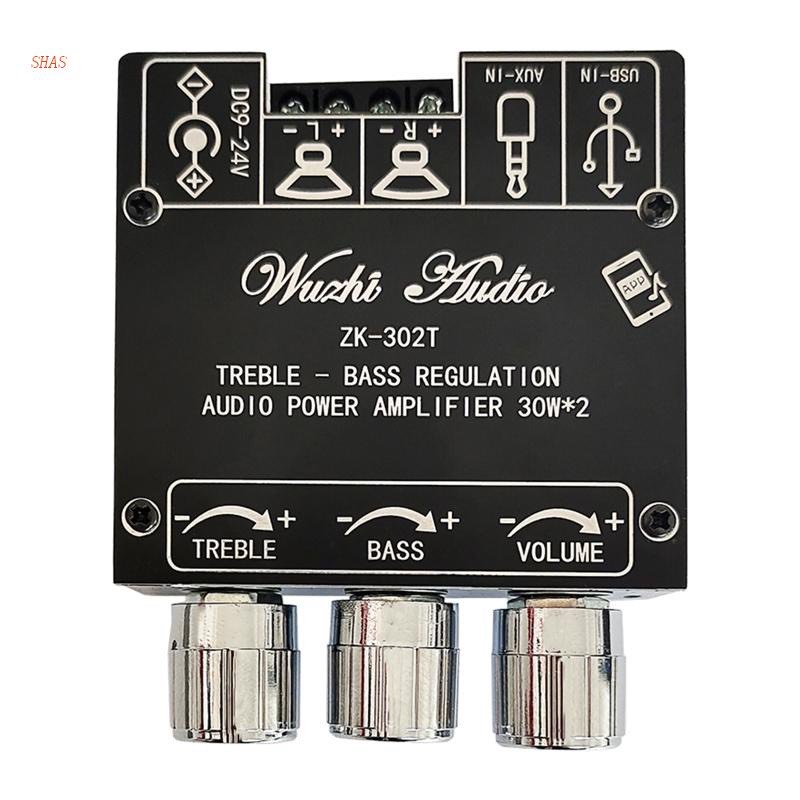 Mạch khuếch đại âm thanh bluetooth Wuzhi ZK-302T 2x30W