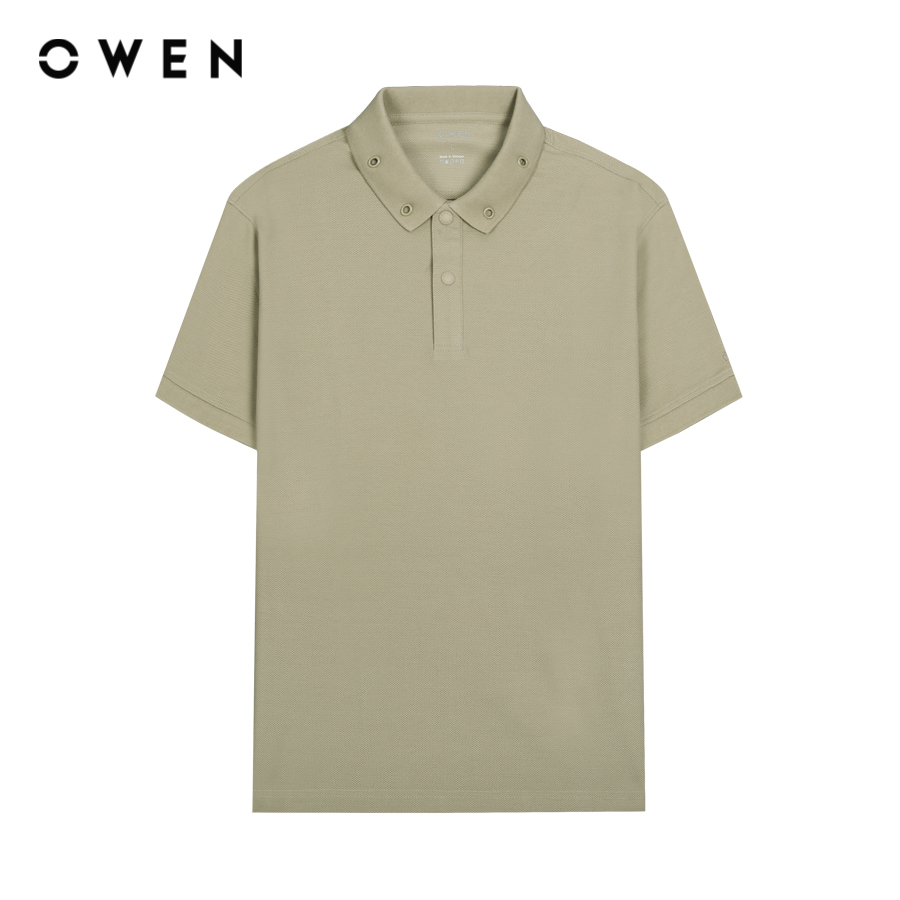 OWEN - Áo polo ngắn tay Body Fit APV233172 màu Nâu chất liệu CVC Spandex