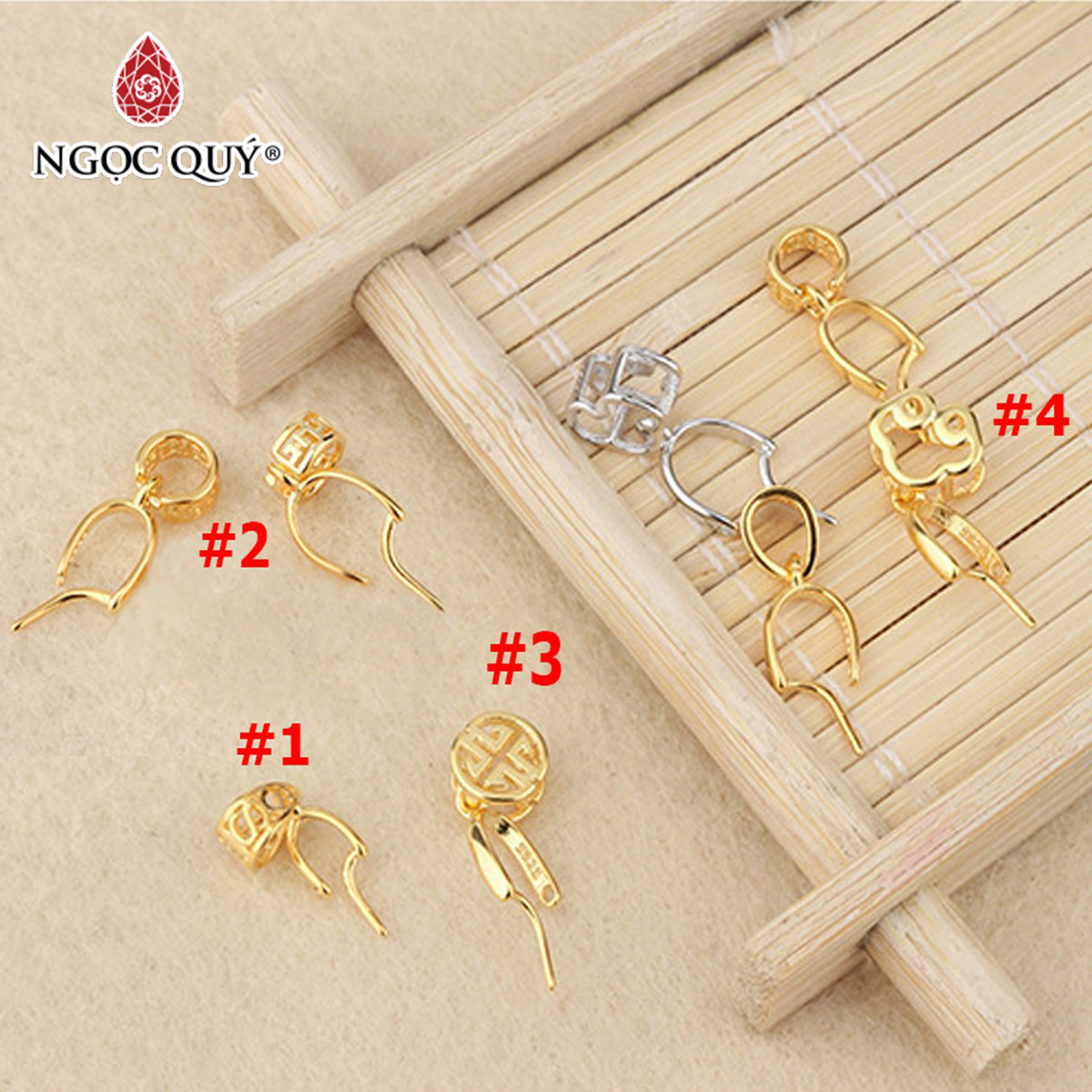 [HCM]Khoen bạc móc mặt dây chuyền phật tỳ hưu hồ ly mạ vàng - Ngọc Qúy Gemstones