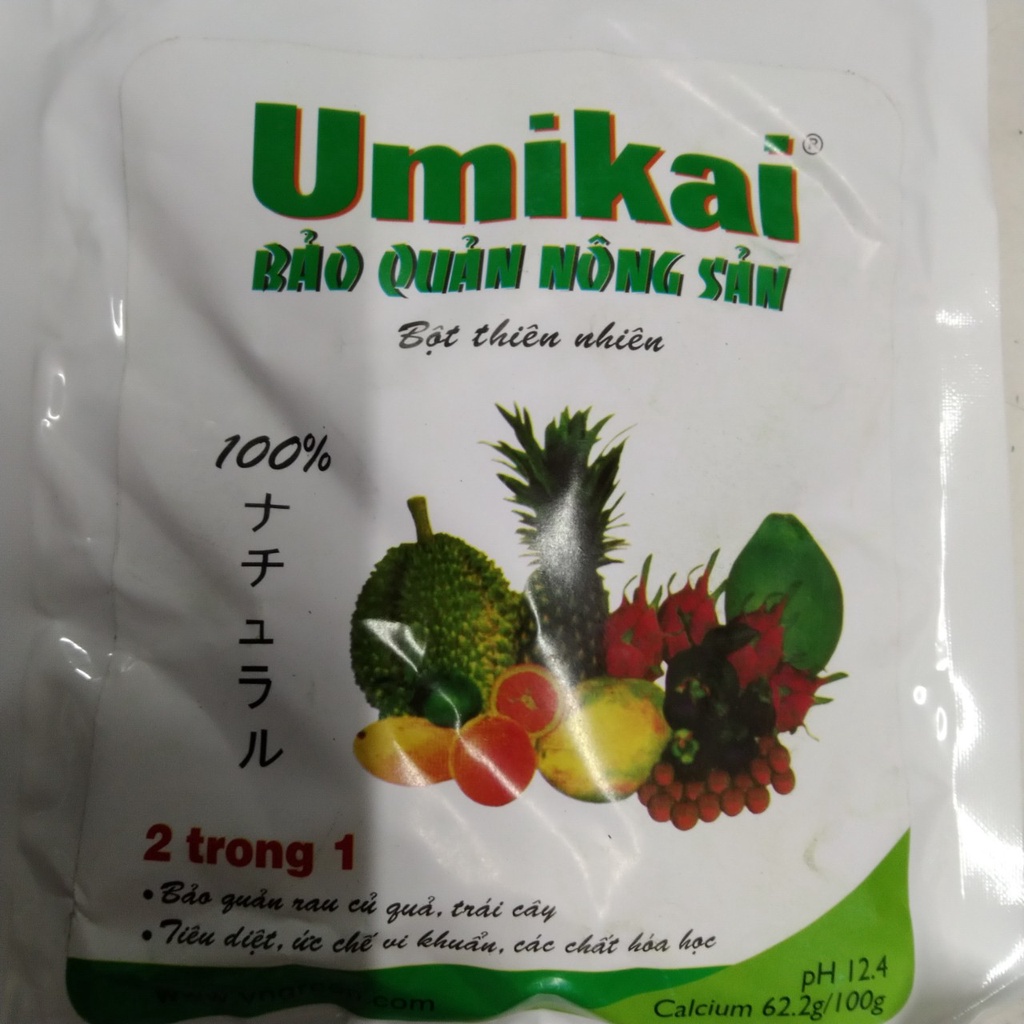 1 GÓI 250G UMIKAI BẢO QUẢN NÔNG SẢN - BỘT THIÊN NHIÊN BẢO QUẢN NÔNG SẢN RAU CỦ QUẢ TRÁI CÂY TƯƠI