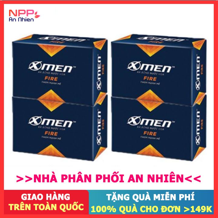 Lốc 4 Xà Bông Cục X - Men Fire 90G/Cục - Npp An Nhiên