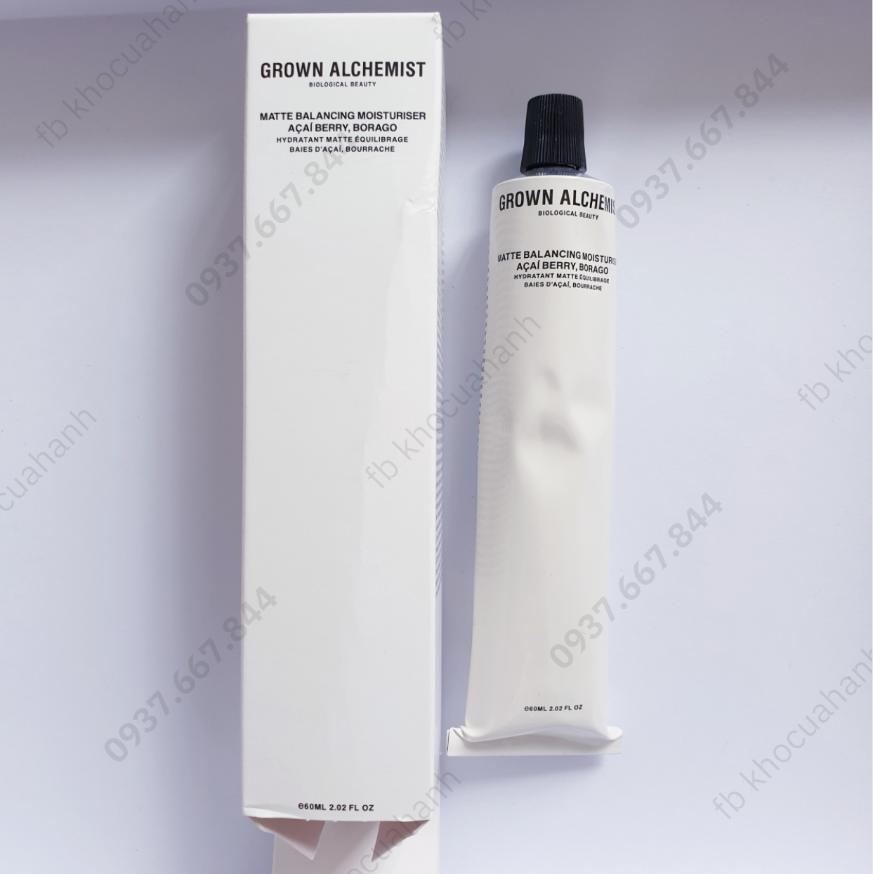 [Hcm][60Ml - Bill Mỹ] Kem Dưỡng Ẩm Cân Bằng Dầu Grown Alchemist Matte Balancing Moisturiser Acai - Berry Borago