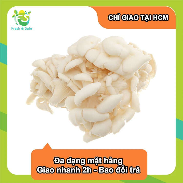 [Chỉ Giao HCM] Nấm bào ngư / White Oyster Mushroom - túi 1 kg (sỉ)