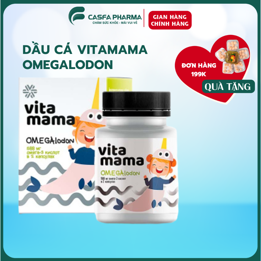 Thực phẩm VitaMama Siberian Omega-3 Сomplex (multifruit) bổ sung dinh dưỡng cho mắt và não bộ trẻ - 90 viên