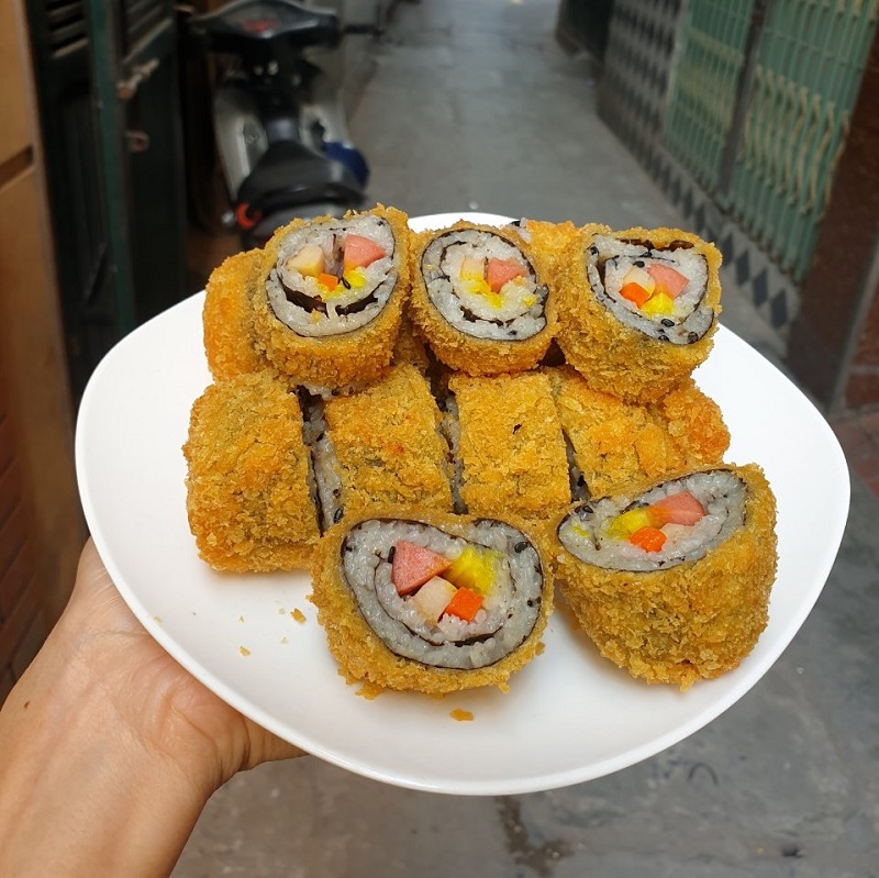 Kimbap Hàn Quốc chiên xù tẩm bột sẵn