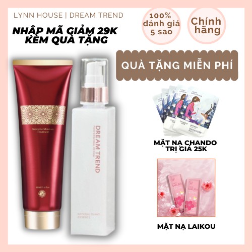 [Hcm]Combo Mask Đỏ + Dưỡng Tóc Aha Hồng Dream Trend