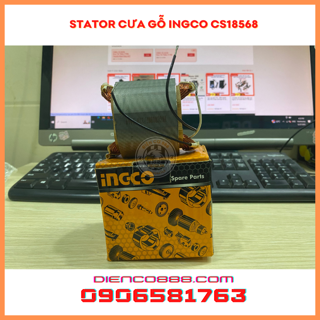(Chính hãng) Cuộn stator cưa gỗ INGCO CS18568 220V - Cuộn điện pin cưa gỗ INGCO