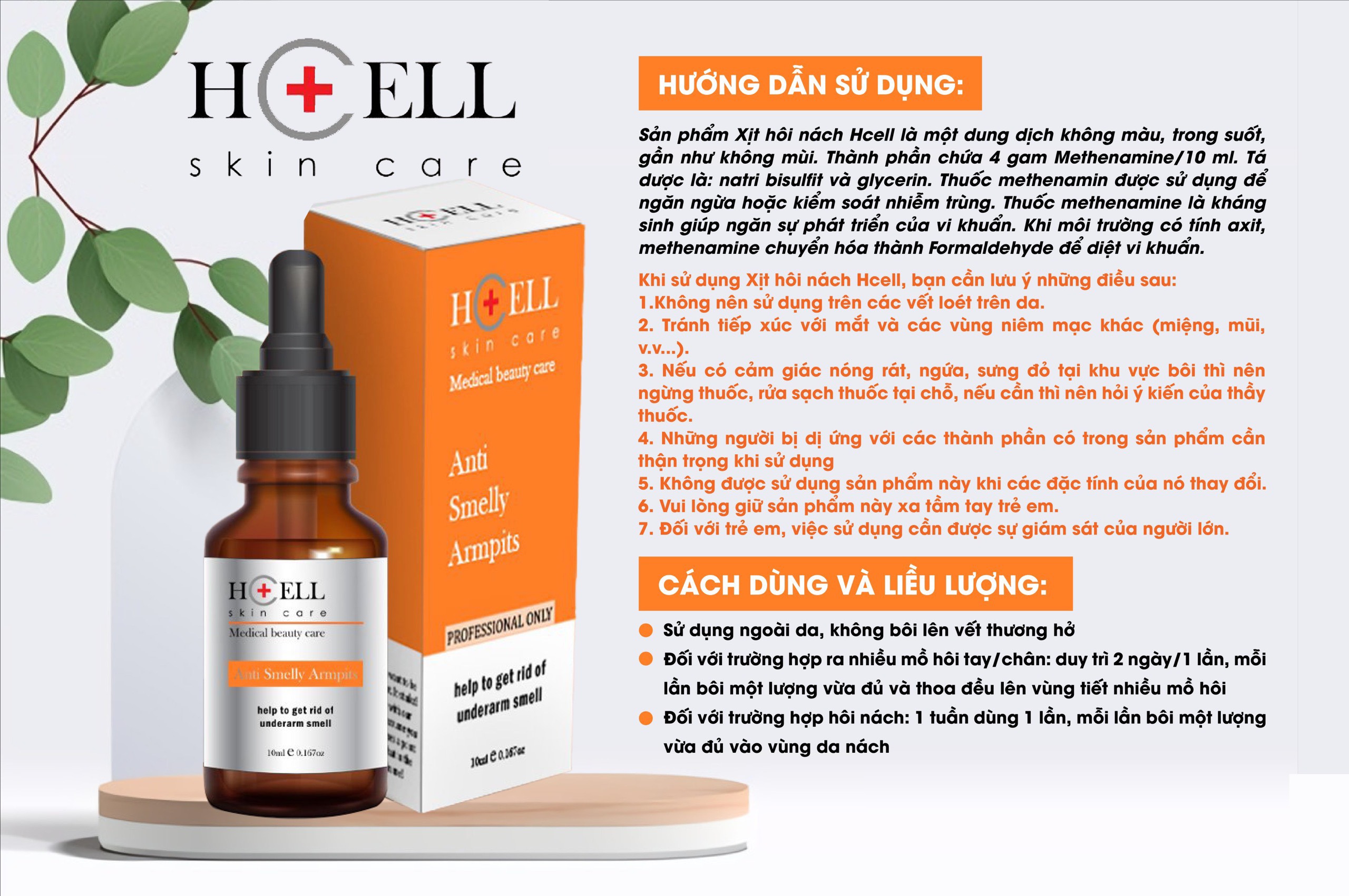Xịt hôi nách Hcell