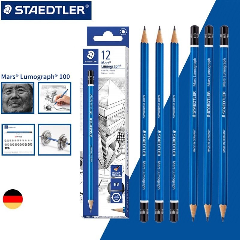Bút chì đức Staedtler chì xanh ( hộp  12 cây) bút chì màu xanh chì mềm  sác nét