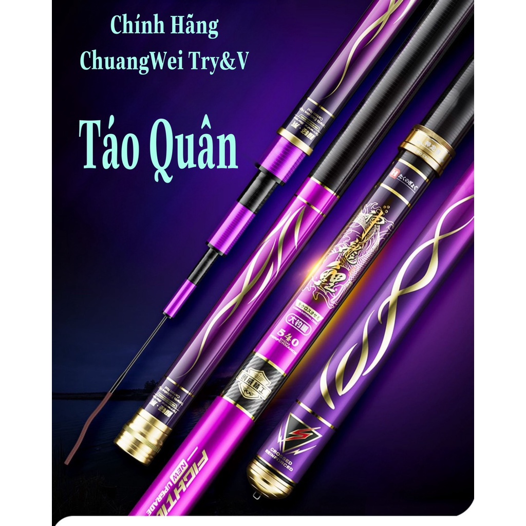 [ Bảo Hành 3 Lóng Trọn Đời ] Cần Câu Đài Chuangwei Try&V cao cấp Táo Quân  phân bổ lực 28i  công ngh