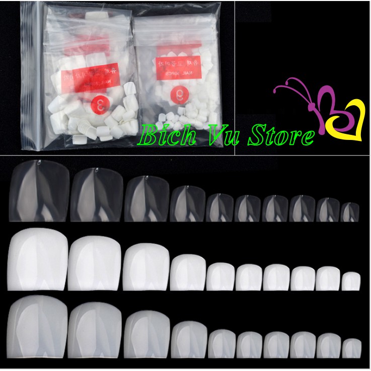 [Hcm]Móng Úp Chân Giả - 100Cai/Bich (Size Từ 1 - 10) Cam Kết Sản Phẩm Đúng Mô Tả Chất Lượng Đảm Bảo