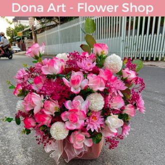 [FREESHIP] TẶNG  kèm thiep chúc mừng cho kệ hoa sinh nhật  khai trương  tân gia  kệ hoa sáp thơm DON