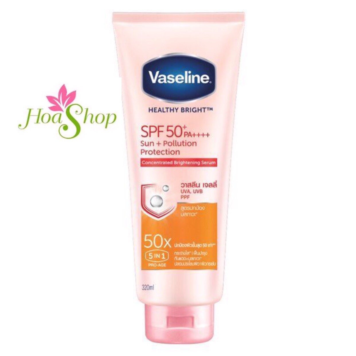 Sữa Dưỡng Thể Trắng Da Vaseline 30X Heathy Bright Sun+Pollution Protection Serum SPF30+ PA++ 320ml