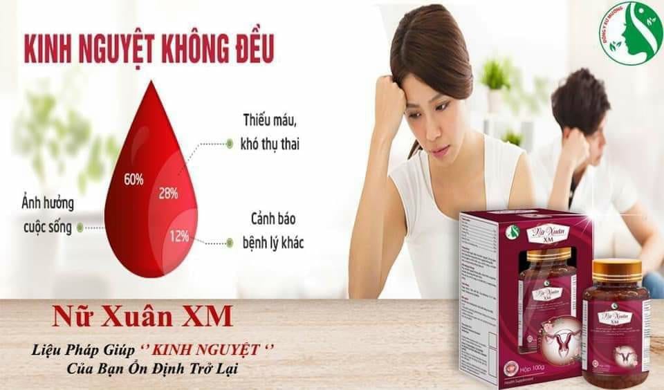 [Chính Hãng] Điều Hòa Kinh Nguyệt - Cân Bằng Nội Tiết Tố Nữ - Hỗ Trợ Điều Trị U Xơ U Nang U Đa Nang Với Nữ Xuân Xm