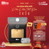Nồi Chiên Hơi Nước OLIVO SF16 PRO – Nồi Chiên Hấp 70 Chức Năng – Dung Tích 16L – Phụ Kiện Inox 304 – Công Suất 2800W