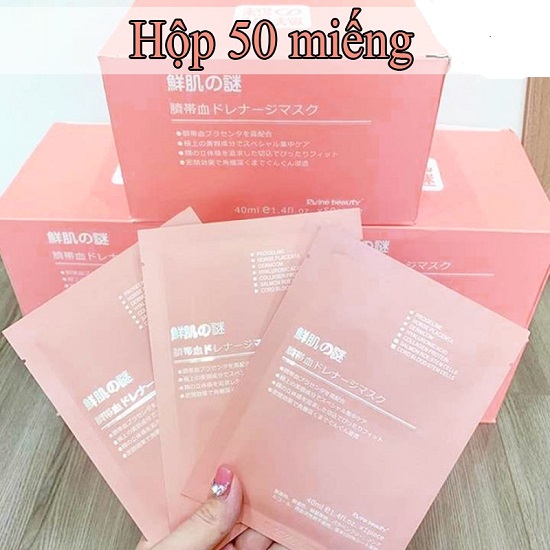 [HỘP 50 Miếng] Mặt Nạ Nhau Thai Cừu Nhật Bản Công Nghệ Tế Bào Gốc Cuống Rốn Cừu Rwine Beauty Stem Cell Placenta Mask Chăm Sóc Da Dưỡng Ẩm Sáng Da Cấp Ẩm Tái Tạo Tế Bào Da - Hami Cosmetics