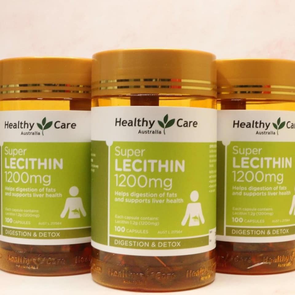 Mầm đậu nành (100 viên) Healthy Care Super Lecithin 1200mg Úc