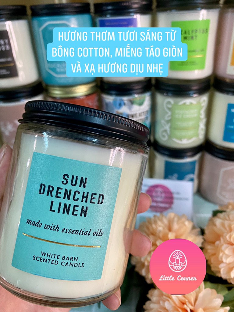 Nến thơm 1 bấc 198g BATH AND BODY WORKS - White Barn Basic
