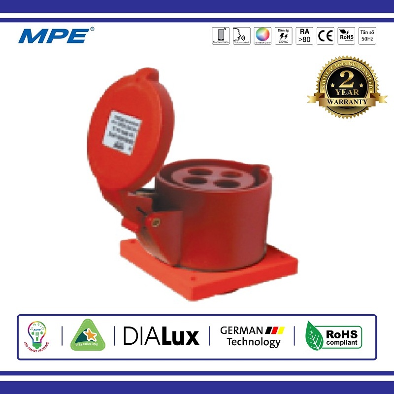 Ổ cắm cố định gắn âm 3P+E 16A IP44 MPE (MPN-314)
